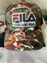 Load image into Gallery viewer, F.I.L.A (Forever I Love Atlanta) Splattered Trucker Hat