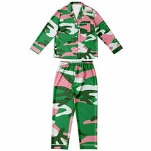 Load image into Gallery viewer, Camo Pretty Sleep Women's Satin Pajamas - AOP