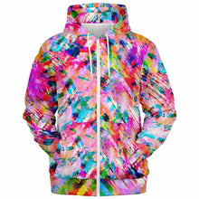 Load image into Gallery viewer, Pink Confetti Zip Up Hoodie