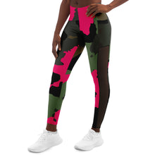 Load image into Gallery viewer, We Fight In Pink Mesh Leggings
