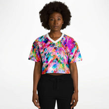 Load image into Gallery viewer, Pink Confetti Cropped Jersey