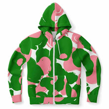 Load image into Gallery viewer, Pretty Camo 2 Print Zip-Up Hoodie