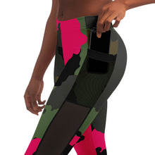 Load image into Gallery viewer, We Fight In Pink Mesh Leggings