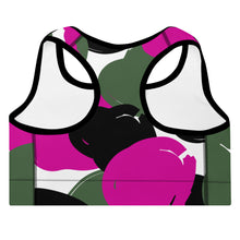 Load image into Gallery viewer, Fuchsia Camo Print - Padded Sports Bra