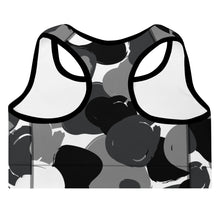 Load image into Gallery viewer, Gray Day Camo Print - Padded Sports Bra