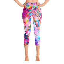 Load image into Gallery viewer, Pink Confetti Watercolor - Active Capri Leggings