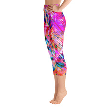 Load image into Gallery viewer, Pink Confetti Watercolor - Active Capri Leggings