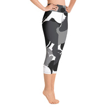 Load image into Gallery viewer, Gray Day Camo Print - Active Capri Leggings