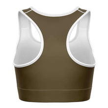 Load image into Gallery viewer, Camo Brown Sports Bra