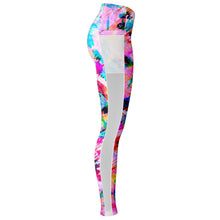 Load image into Gallery viewer, Pink Confetti Mesh Leggings