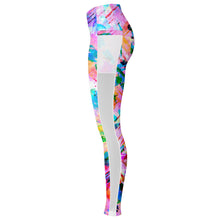 Load image into Gallery viewer, Pink Confetti Mesh Leggings