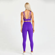 Strappy Sports Bra & Leggings -BK 230108