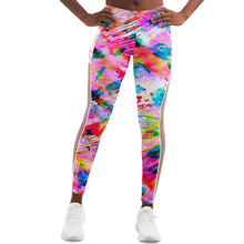 Load image into Gallery viewer, Pink Confetti Mesh Leggings
