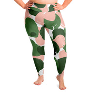 Pretty Muted Camo Print Active Curvy Plus Legging