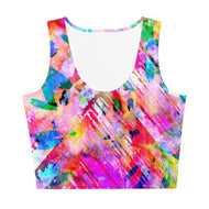 Pink Confetti Watercolor Crop Top