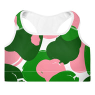 Pretty Camo Print 2 - Padded Sports Bra