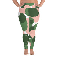 Pretty Camo Print - Curvy Size Leggings