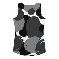Gray Day Camo Print - Body Hugging Active Tank Top (Women's Fit)