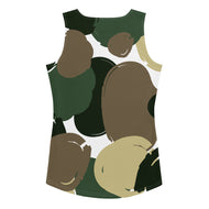 Love Camo Print - Body Hugging Active Tank Top (Women's Fit)