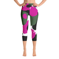 Fuchsia Camo - Active Capri Leggings